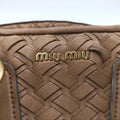 Pre-owned Miu Miu Intrecciato Brown leather  handbag | stylenewstar