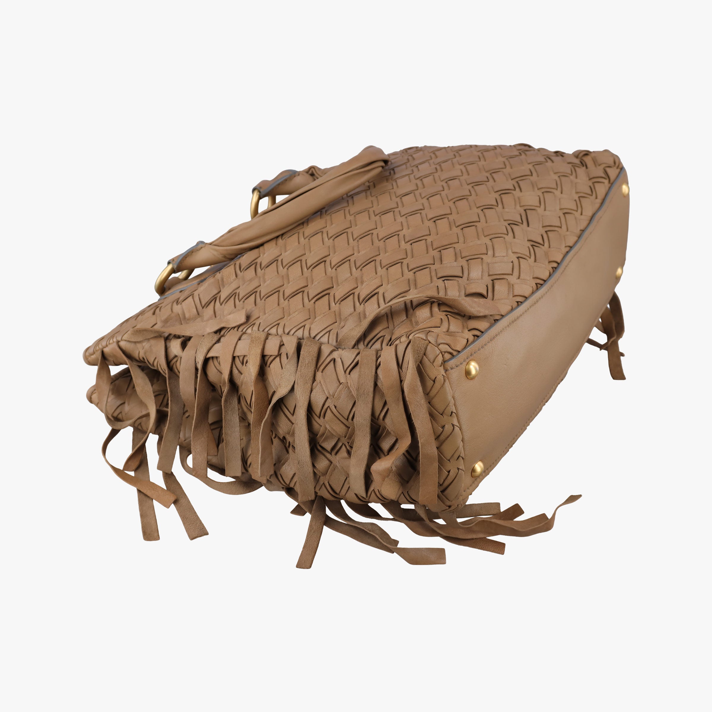 Pre-owned Miu Miu Intrecciato Brown leather  handbag | stylenewstar
