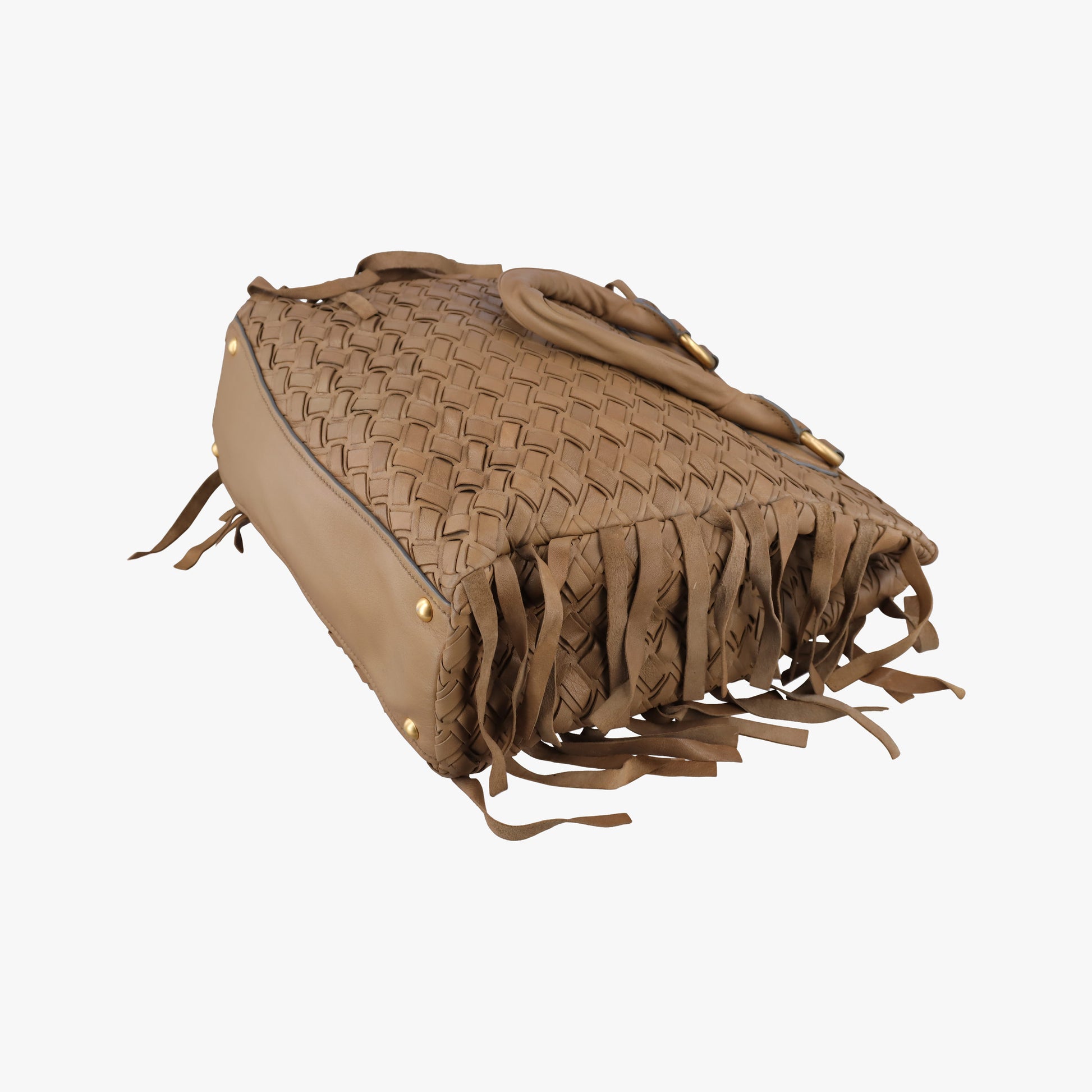 Pre-owned Miu Miu Intrecciato Brown leather  handbag | stylenewstar