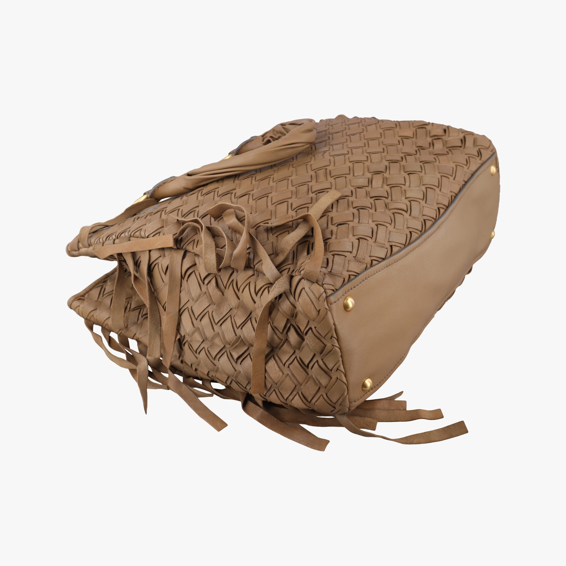 Pre-owned Miu Miu Intrecciato Brown leather  handbag | stylenewstar