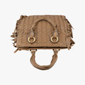 Pre-owned Miu Miu Intrecciato Brown leather  handbag | stylenewstar