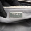 Pre-owned Prada Galleria White× Gray Saffiano Leather  shoulderbag | stylenewstar