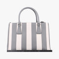 Pre-owned Prada Galleria White× Gray Saffiano Leather  shoulderbag | stylenewstar