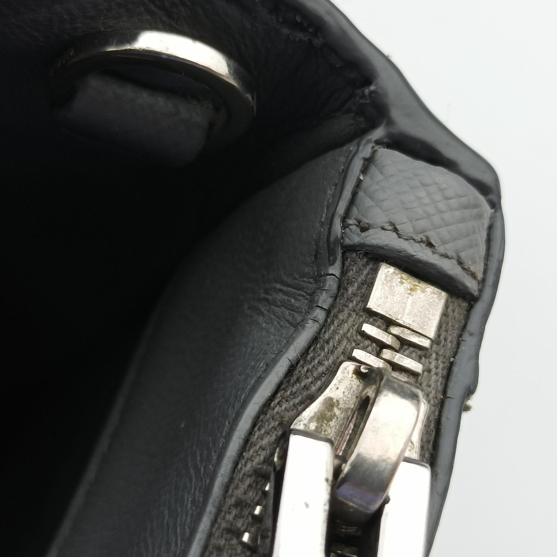 Pre-owned Prada Galleria White× Gray Saffiano Leather  shoulderbag | stylenewstar