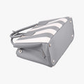 Pre-owned Prada Galleria White× Gray Saffiano Leather  shoulderbag | stylenewstar