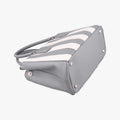 Pre-owned Prada Galleria White× Gray Saffiano Leather  shoulderbag | stylenewstar
