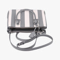 Pre-owned Prada Galleria White× Gray Saffiano Leather  shoulderbag | stylenewstar