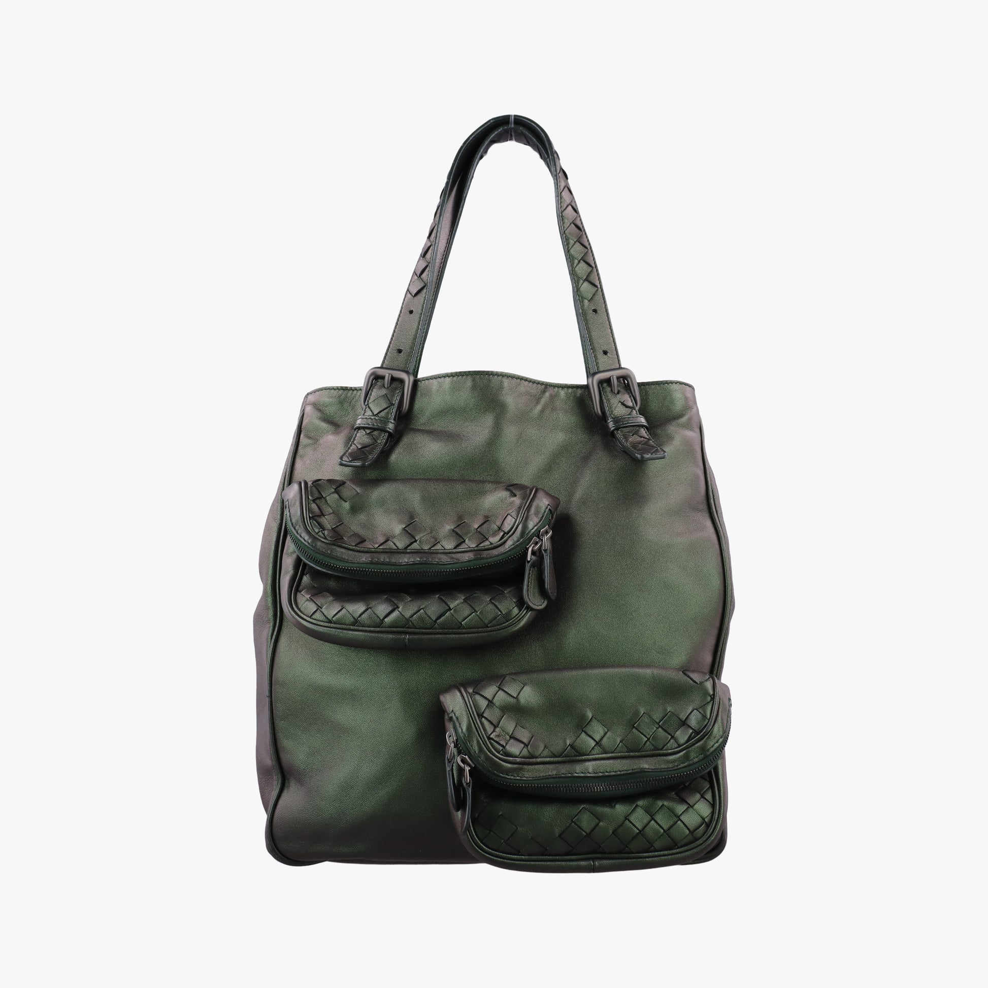 Iridescent Scarabee Iridescent Multi Pocket Tote  Iridescent Green Leather 248520 VP381 3320 EPEV 2010 5026 Aイントレチャート スカラベ マルチポケット イントレチャート トート メタリックグリーン レザー 248520 VP381 3320 EPEV 2010 5026 A
