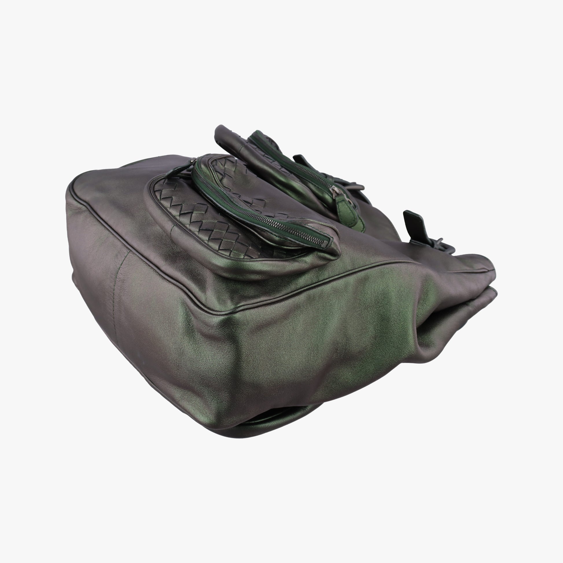 Iridescent Scarabee Iridescent Multi Pocket Tote  Iridescent Green Leather 248520 VP381 3320 EPEV 2010 5026 Aイントレチャート スカラベ マルチポケット イントレチャート トート メタリックグリーン レザー 248520 VP381 3320 EPEV 2010 5026 A