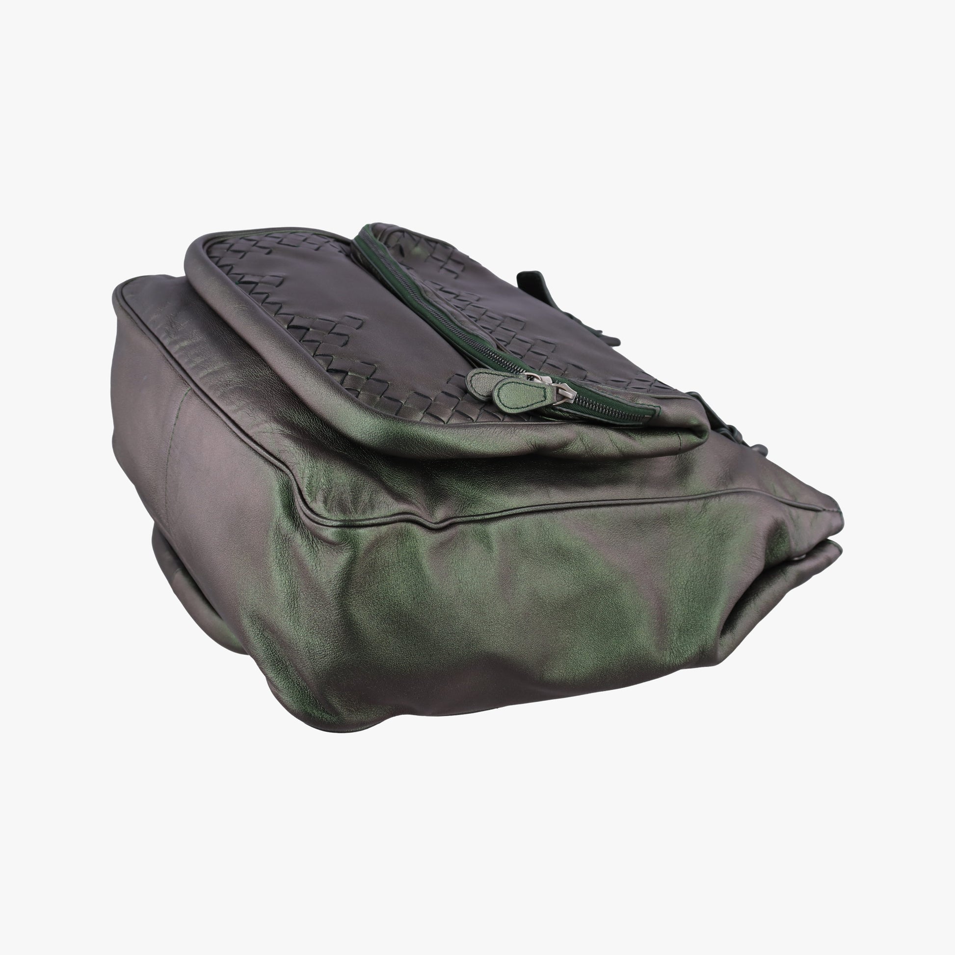 Iridescent Scarabee Iridescent Multi Pocket Tote  Iridescent Green Leather 248520 VP381 3320 EPEV 2010 5026 Aイントレチャート スカラベ マルチポケット イントレチャート トート メタリックグリーン レザー 248520 VP381 3320 EPEV 2010 5026 A