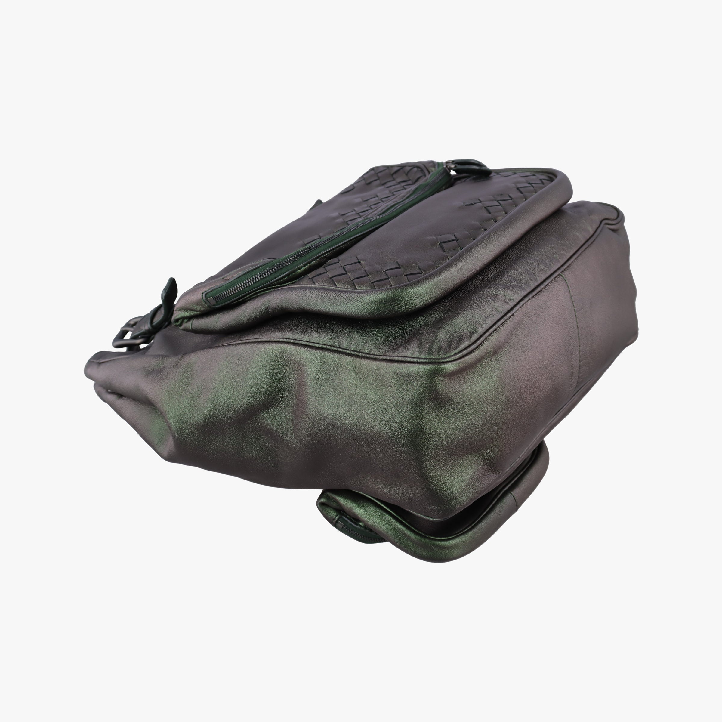 Iridescent Scarabee Iridescent Multi Pocket Tote  Iridescent Green Leather 248520 VP381 3320 EPEV 2010 5026 Aイントレチャート スカラベ マルチポケット イントレチャート トート メタリックグリーン レザー 248520 VP381 3320 EPEV 2010 5026 A