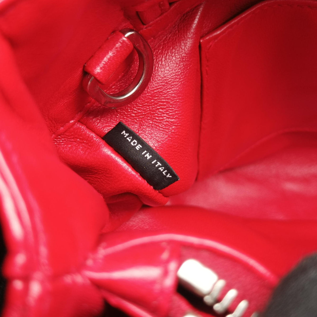 Pre-owned Miu Miu Madras Pink × Red Leather  shoulderbag | stylenewstar