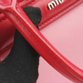 Pre-owned Miu Miu Madras Pink × Red Leather  shoulderbag | stylenewstar