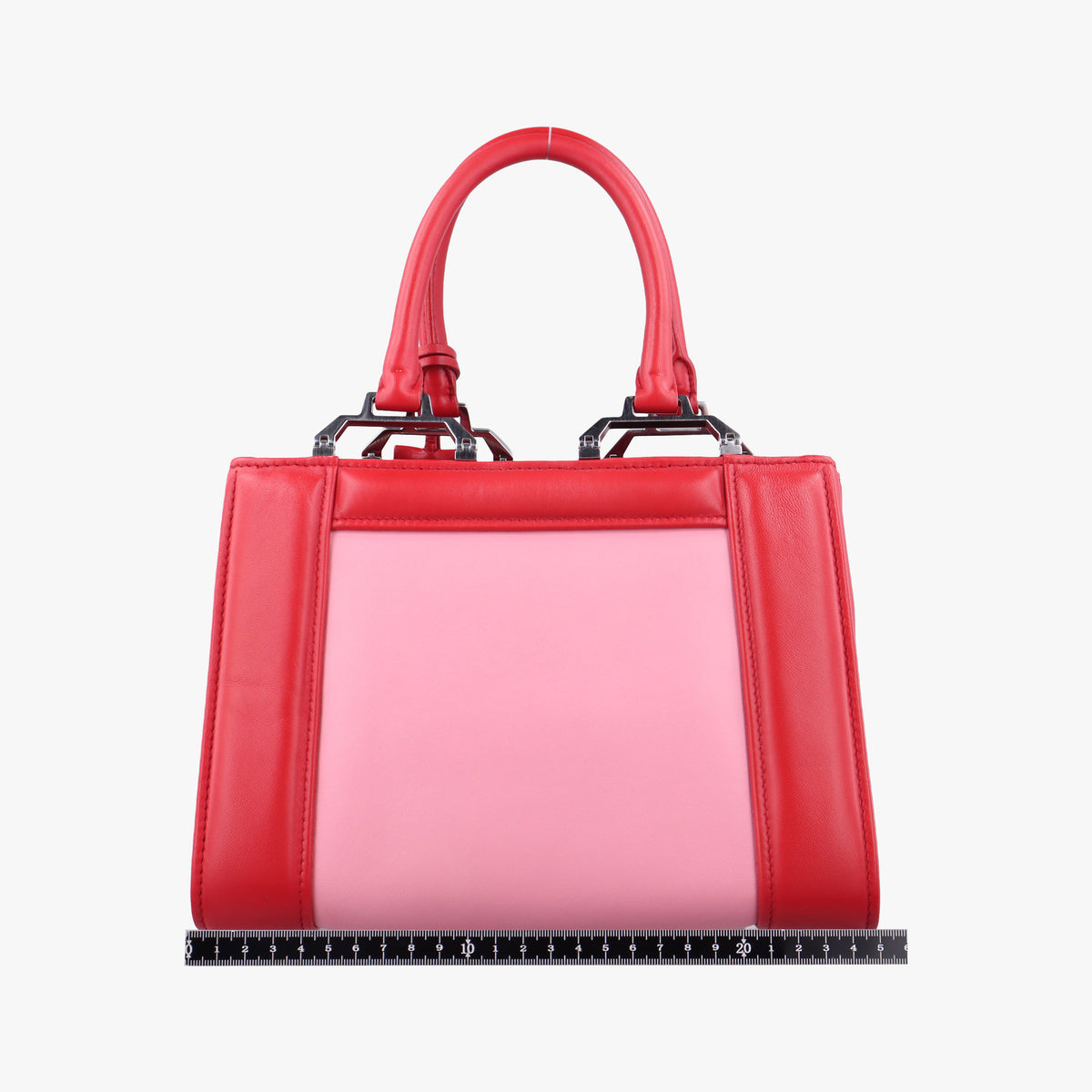 Pre-owned Miu Miu Madras Pink × Red Leather  shoulderbag | stylenewstar