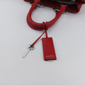 Pre-owned Miu Miu Madras Pink × Red Leather  shoulderbag | stylenewstar