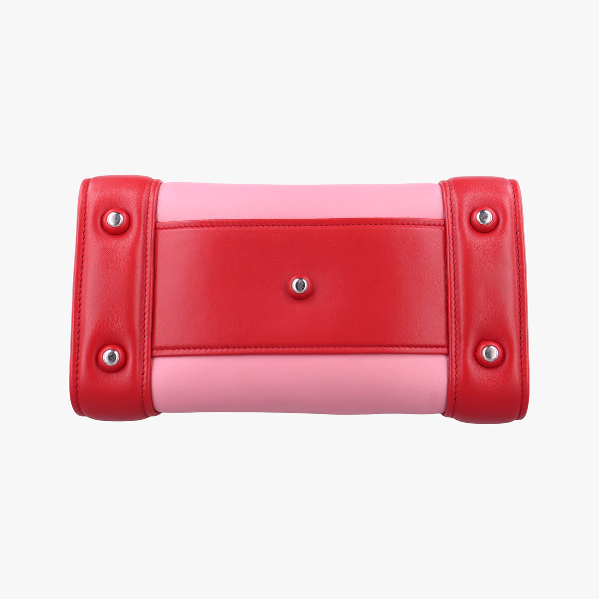 Pre-owned Miu Miu Madras Pink × Red Leather  shoulderbag | stylenewstar