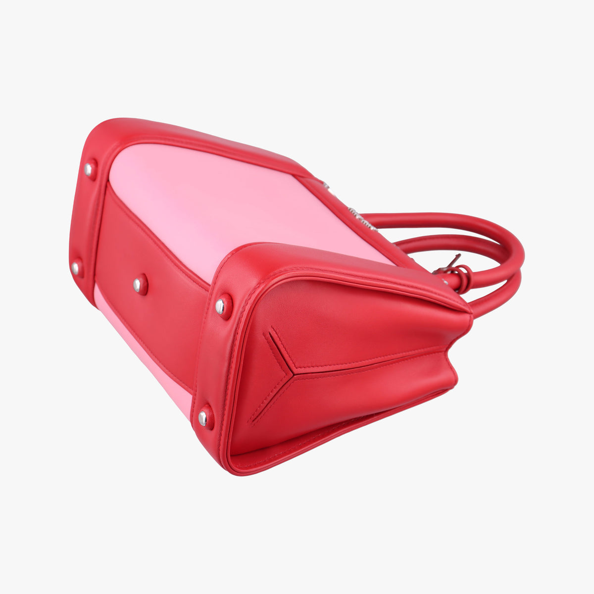 Pre-owned Miu Miu Madras Pink × Red Leather  shoulderbag | stylenewstar