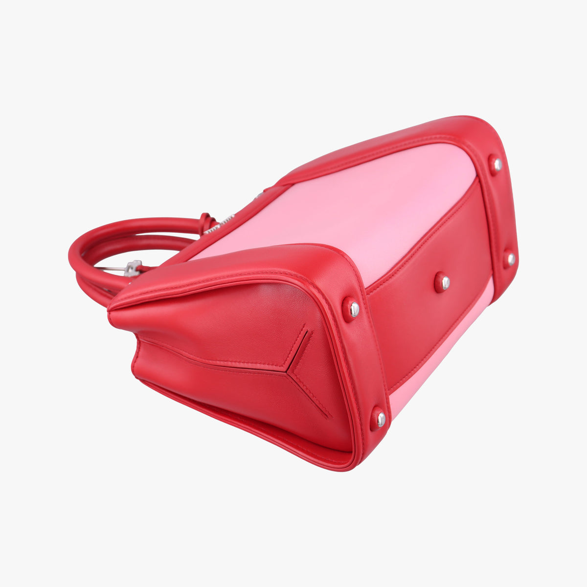 Pre-owned Miu Miu Madras Pink × Red Leather  shoulderbag | stylenewstar