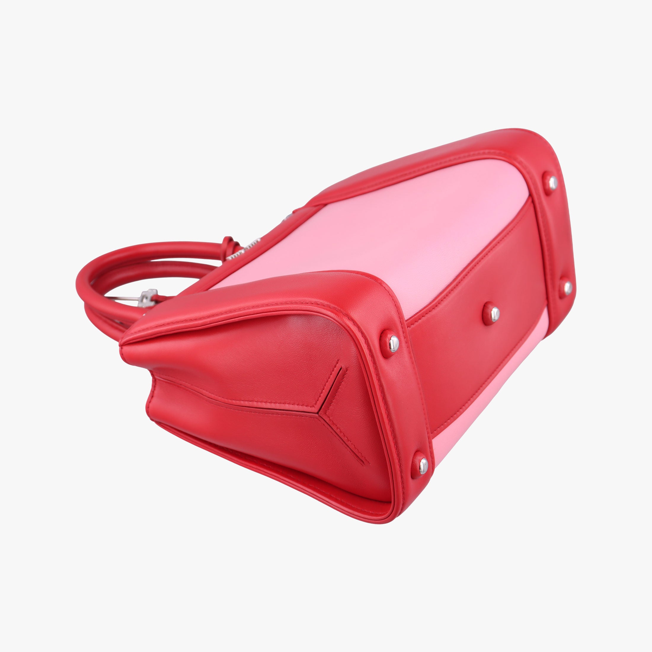 Pre-owned Miu Miu Madras Pink × Red Leather  shoulderbag | stylenewstar