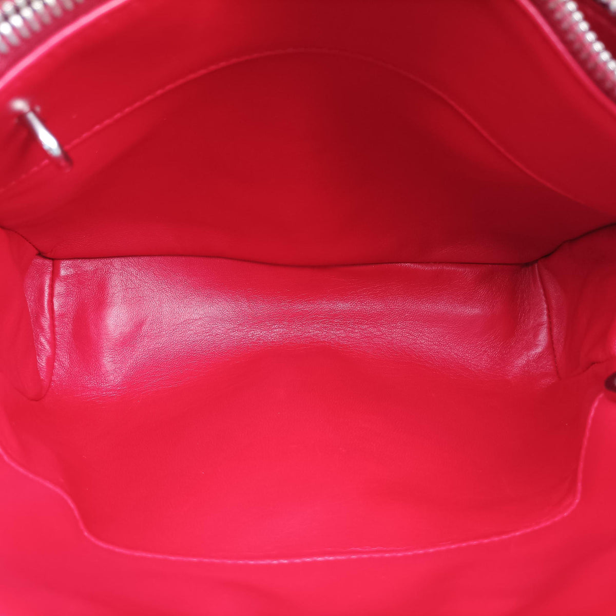 Pre-owned Miu Miu Madras Pink × Red Leather  shoulderbag | stylenewstar