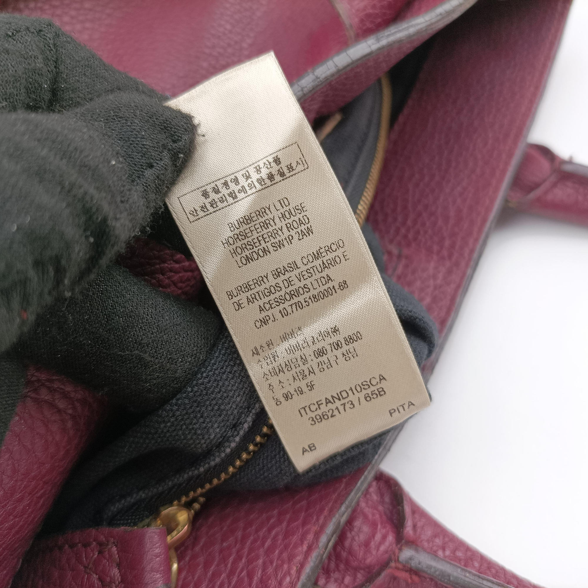 The Banner Burgundy×Multicolor Leather × canvas ITCFAND10SCA 3962173/65Bバナー ワインレッド×マルチカラー レザー×キャンバス ITCFAND10SCA 3962173/65B