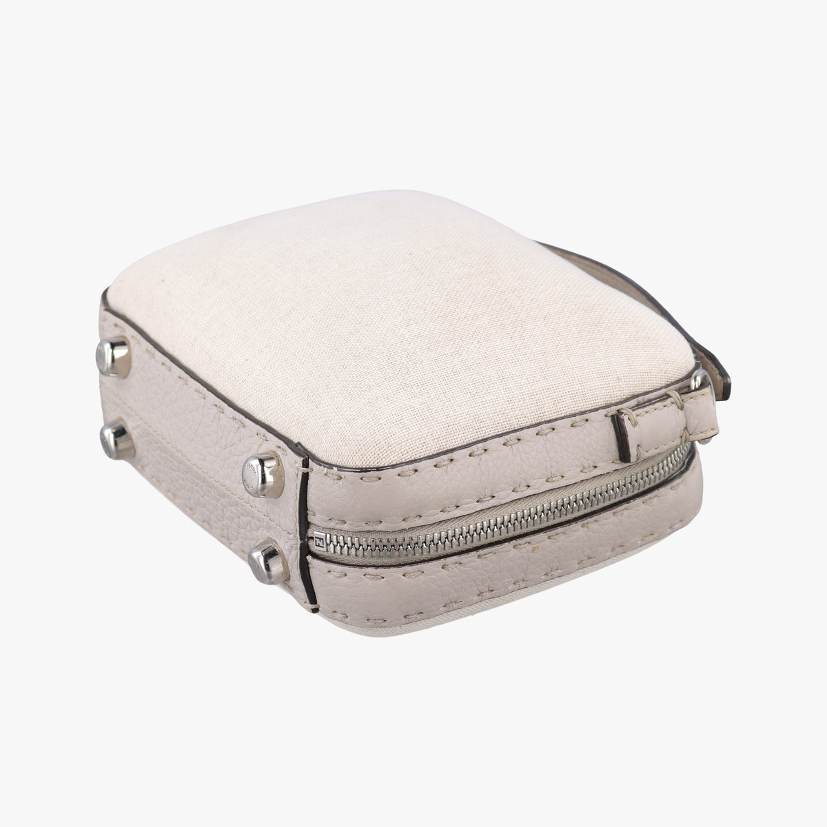 Pre-owned Fendi Travel Beige Canvas ×  Calf Leather 7VA552 shoulderbag | stylenewstar