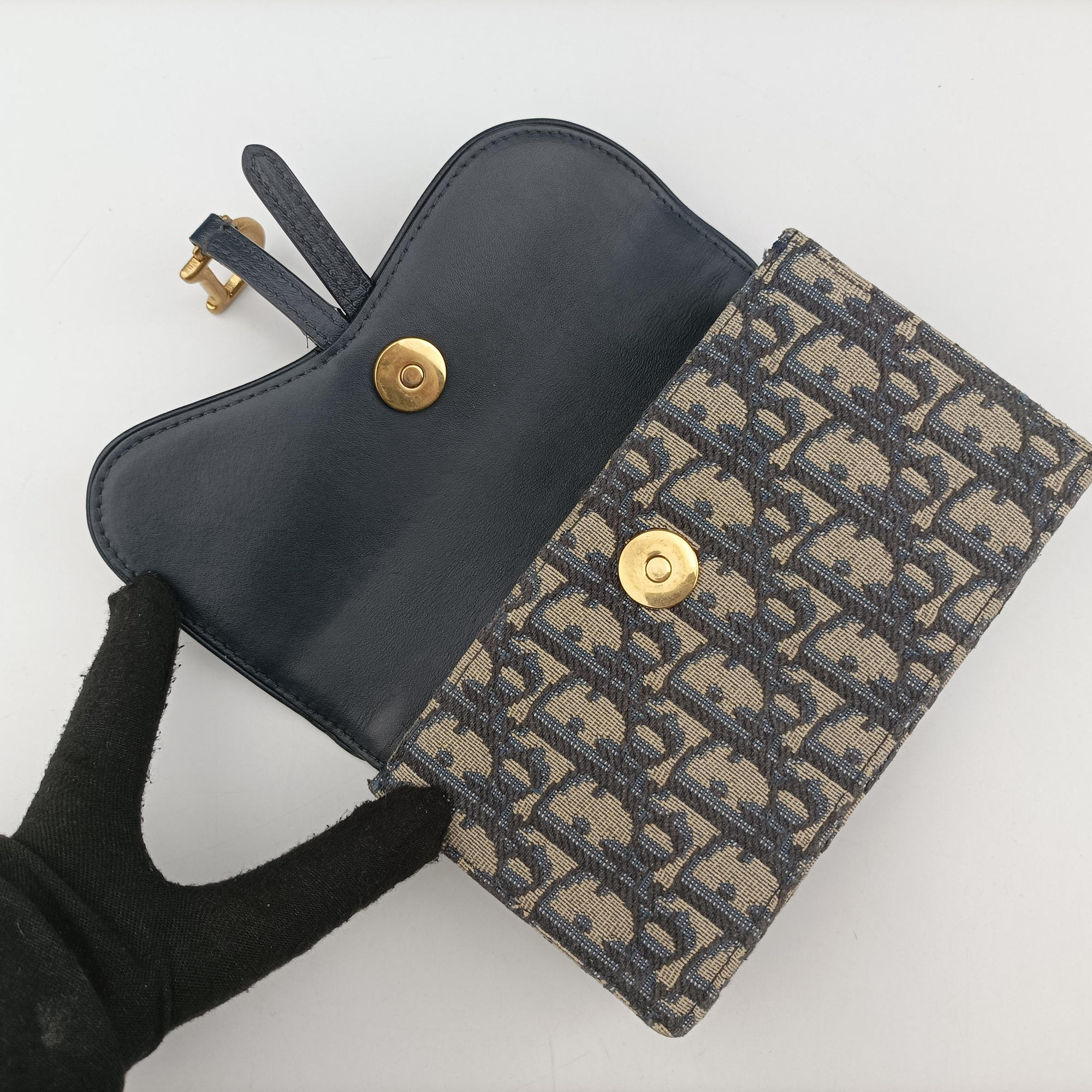 Saddle Navy×Gray Jacquard x Leather 12-MA-0252サドル ネイビー×グレー ジャガード×レザー 12-MA-0252