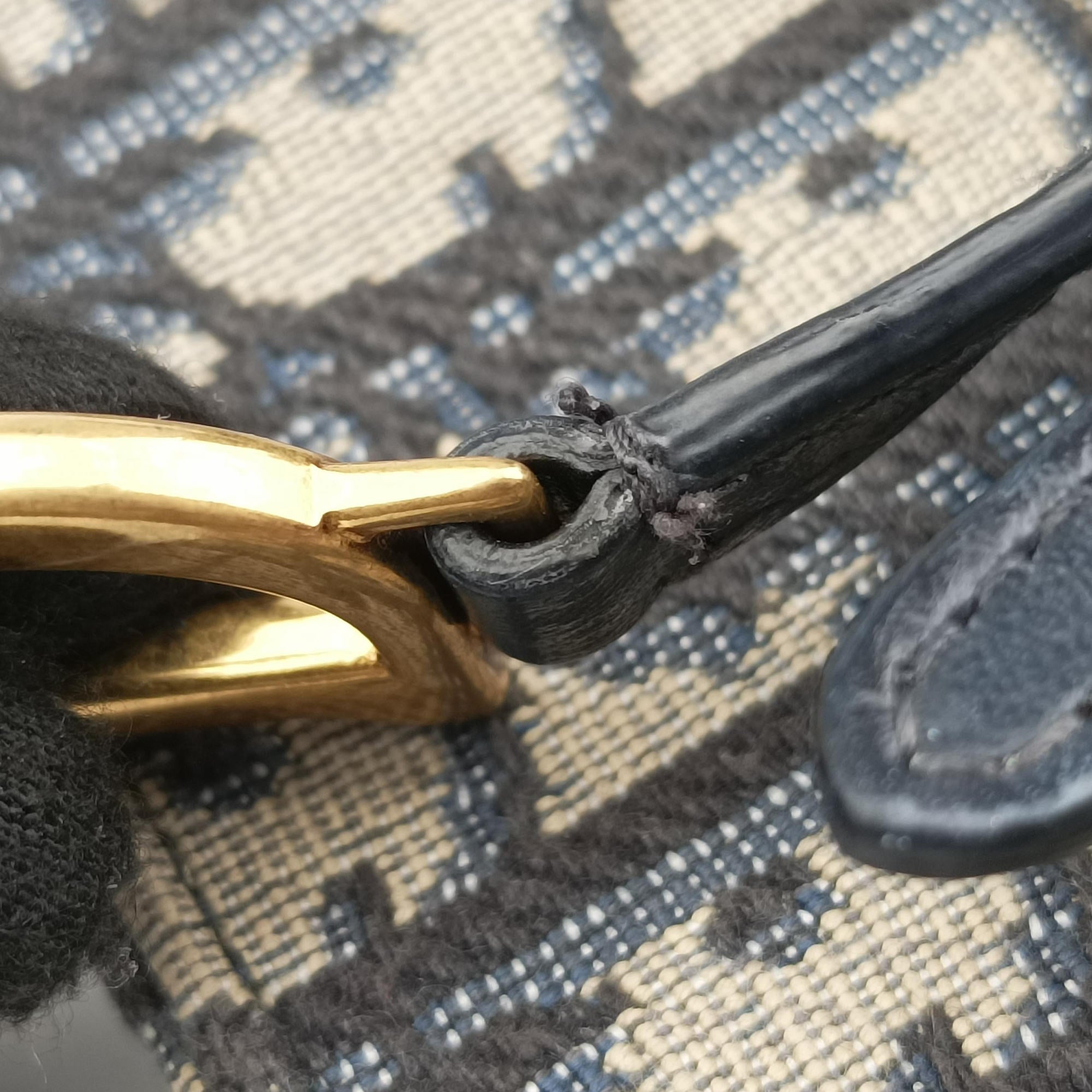Saddle Navy×Gray Jacquard x Leather 12-MA-0252サドル ネイビー×グレー ジャガード×レザー 12-MA-0252