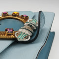 Miu Lady Blue×multiclor Leather 235ミュウレディ ブルー×マルチカラー レザー 235