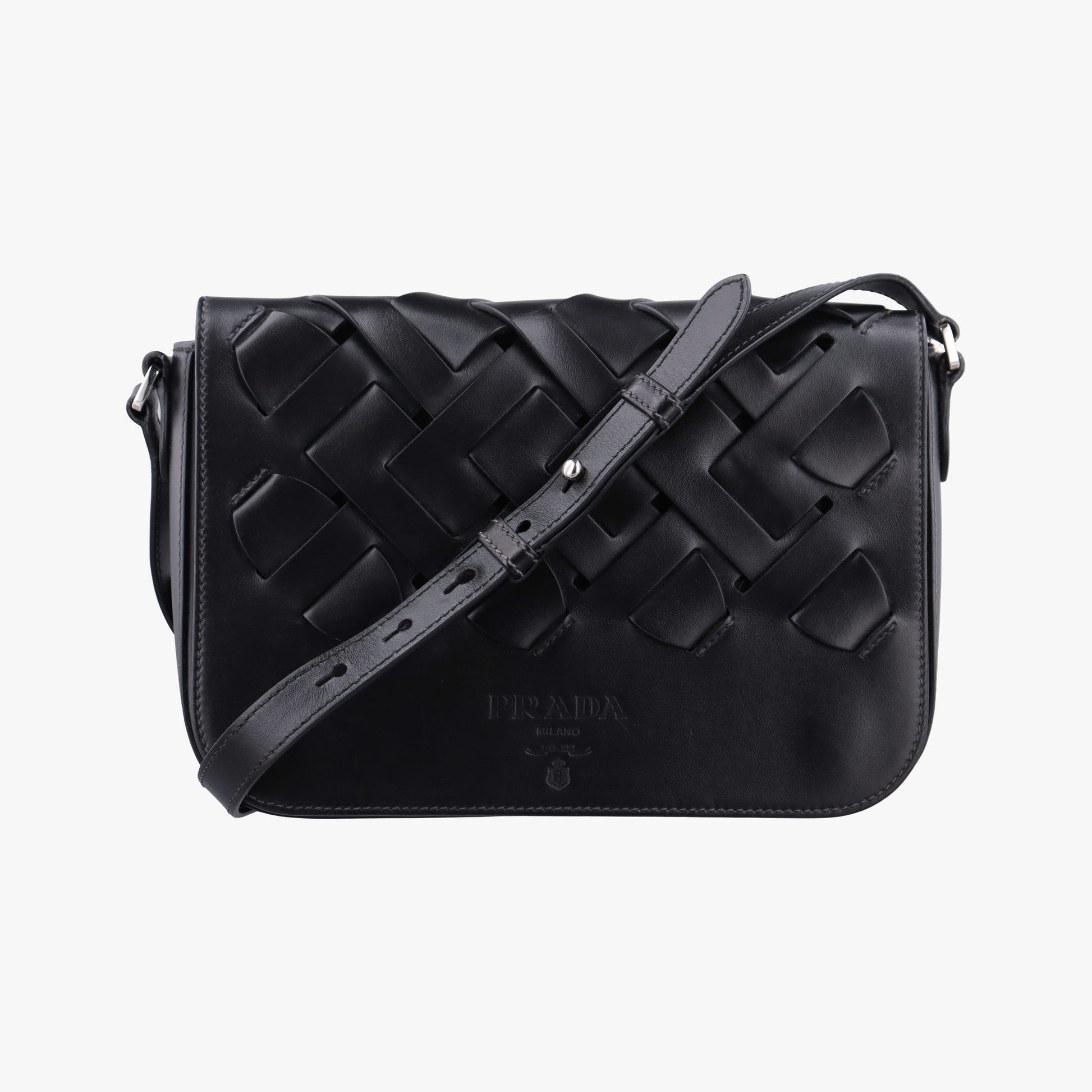 Vitello Intreccio Tress Black Leather 7/18ヴィッテロ イントレッチオ トレス ブラック レザー 7/18