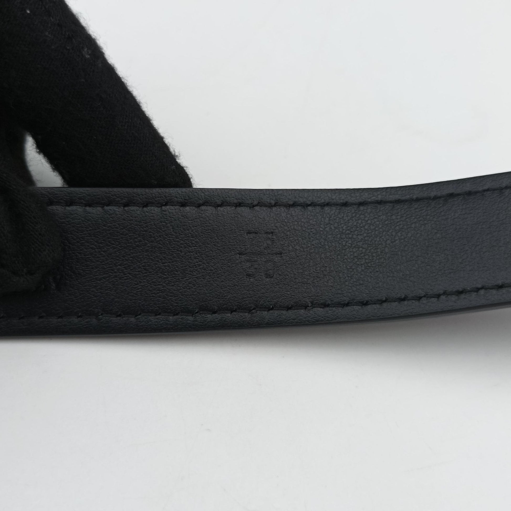 Logo belt Black leather DNP104ロゴベルト ブラック レザー DNP104