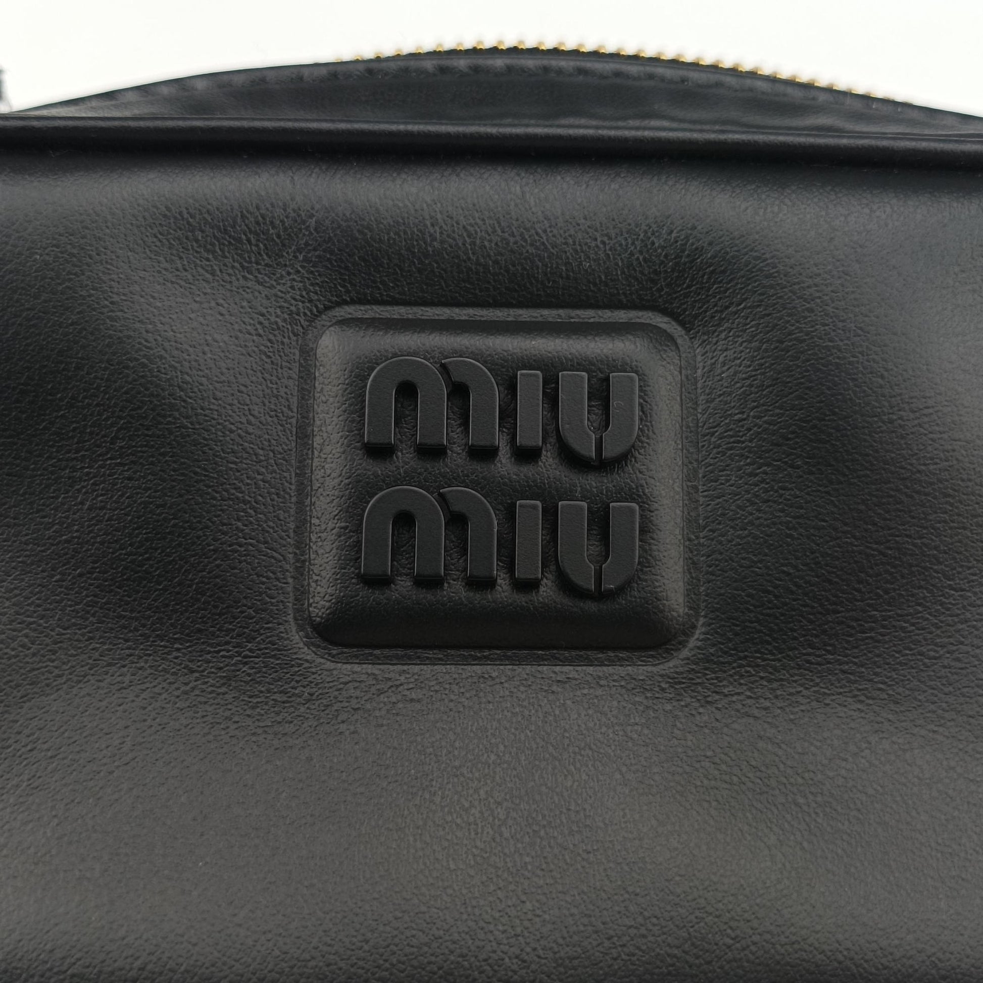 Logo belt Black leather DNP104ロゴベルト ブラック レザー DNP104