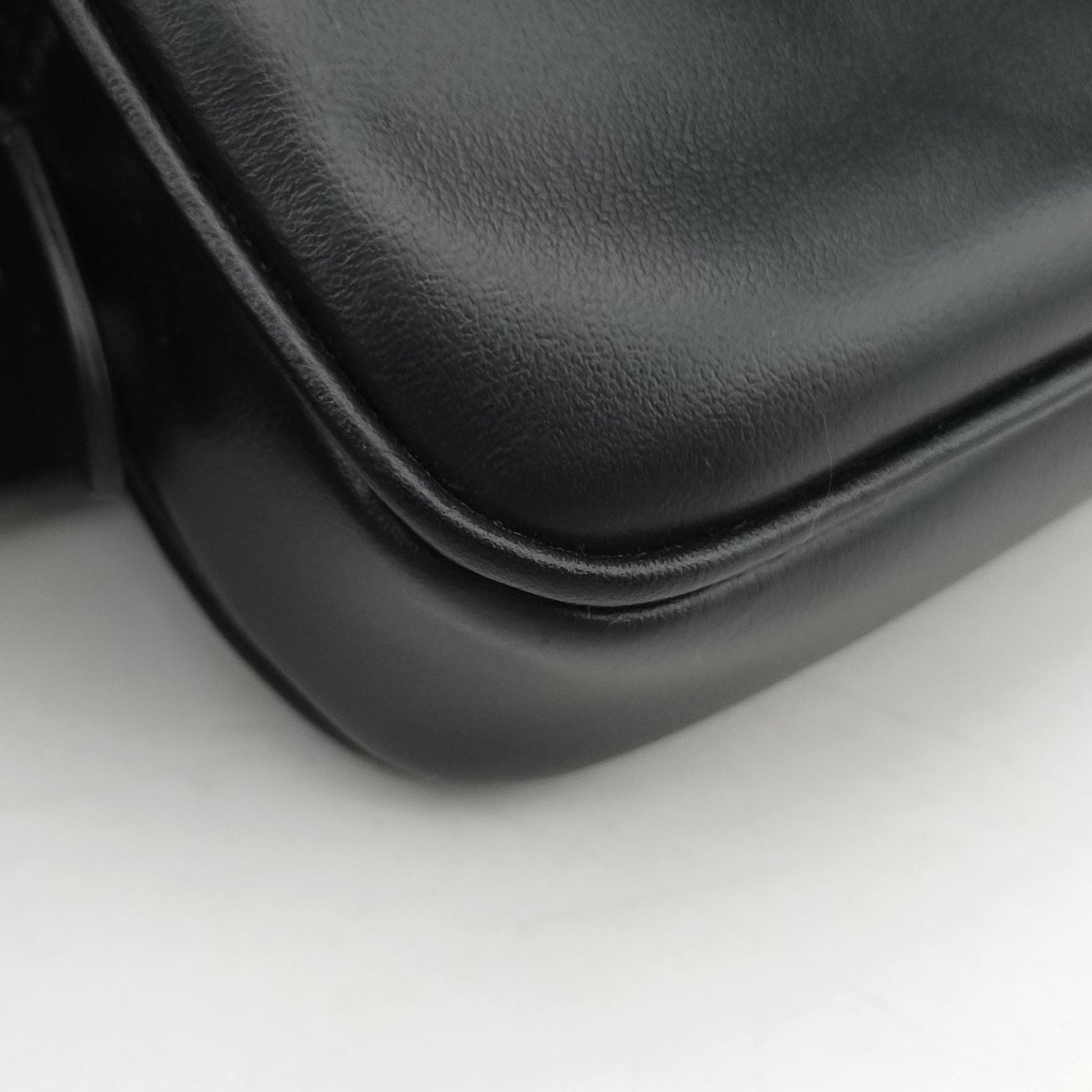 Logo belt Black leather DNP104ロゴベルト ブラック レザー DNP104