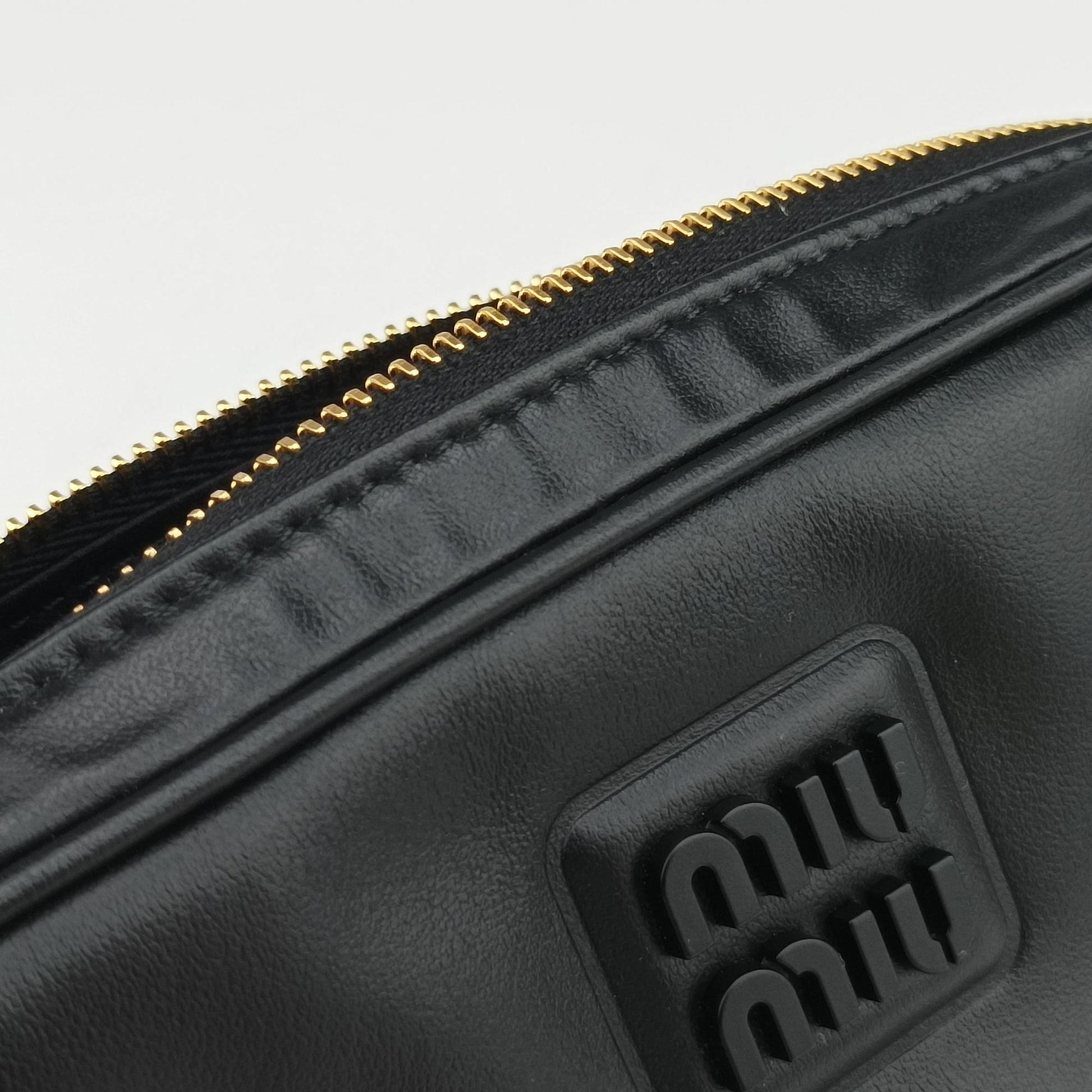 Logo belt Black leather DNP104ロゴベルト ブラック レザー DNP104