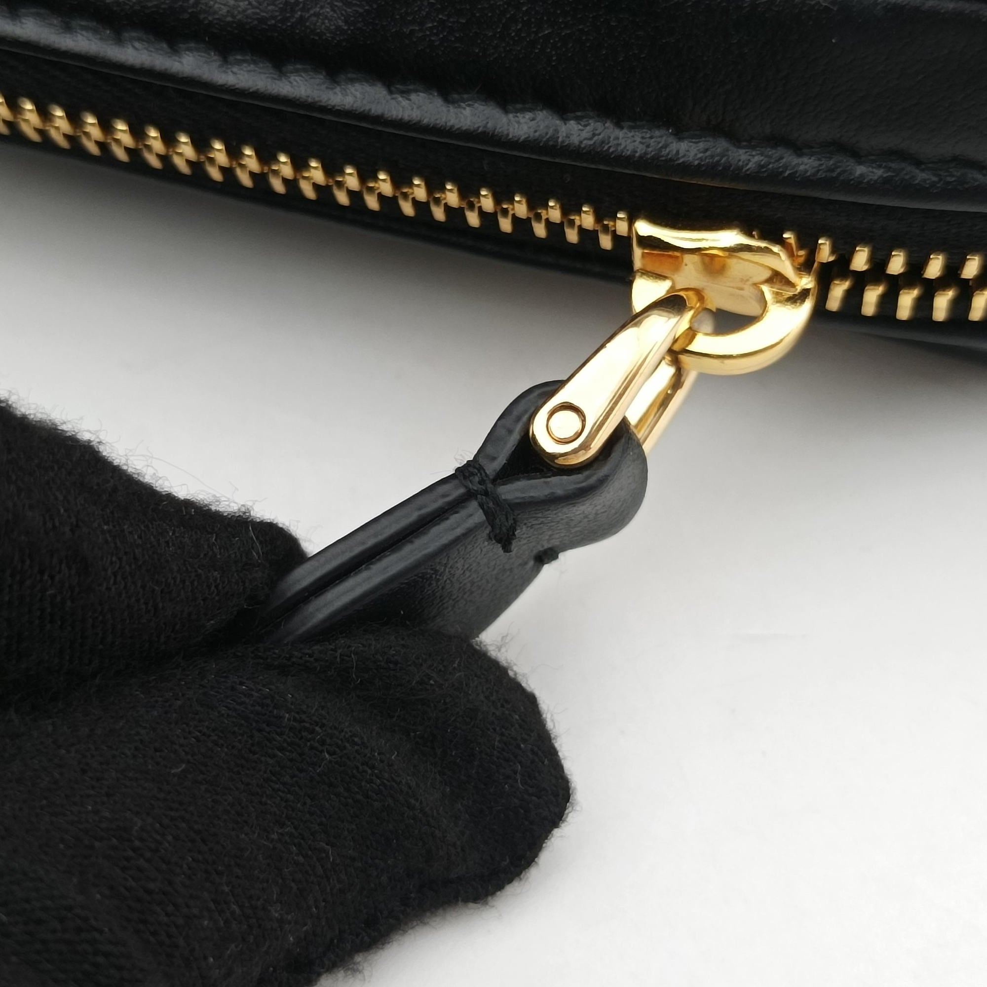 Logo belt Black leather DNP104ロゴベルト ブラック レザー DNP104
