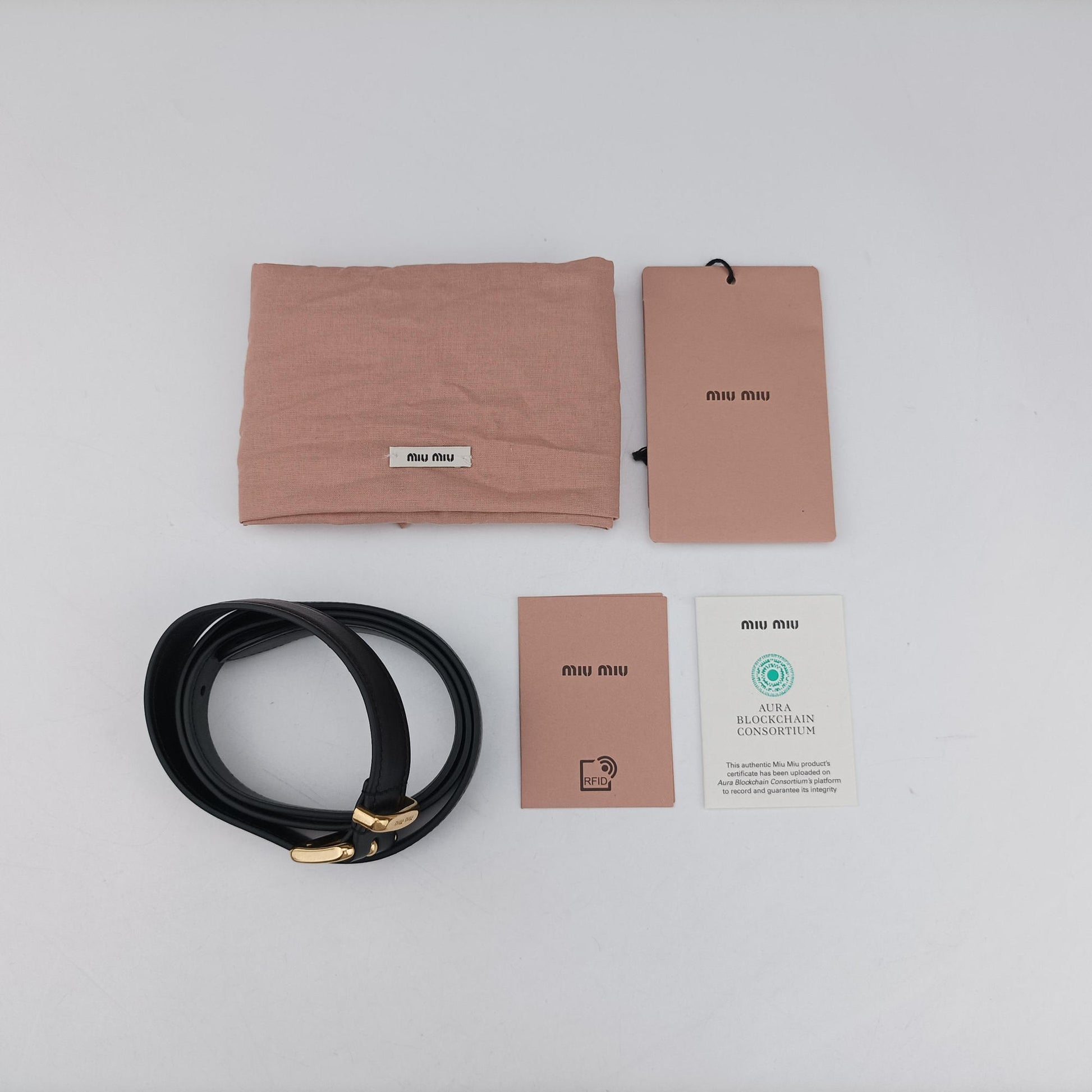 Logo belt Black leather DNP104ロゴベルト ブラック レザー DNP104