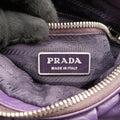 Pre-owned Prada ribbon gather Purple Leather BN1631 shoulderbag | stylenewstar