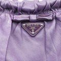 Pre-owned Prada ribbon gather Purple Leather BN1631 shoulderbag | stylenewstar