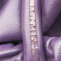 Pre-owned Prada ribbon gather Purple Leather BN1631 shoulderbag | stylenewstar