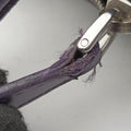 Pre-owned Prada ribbon gather Purple Leather BN1631 shoulderbag | stylenewstar