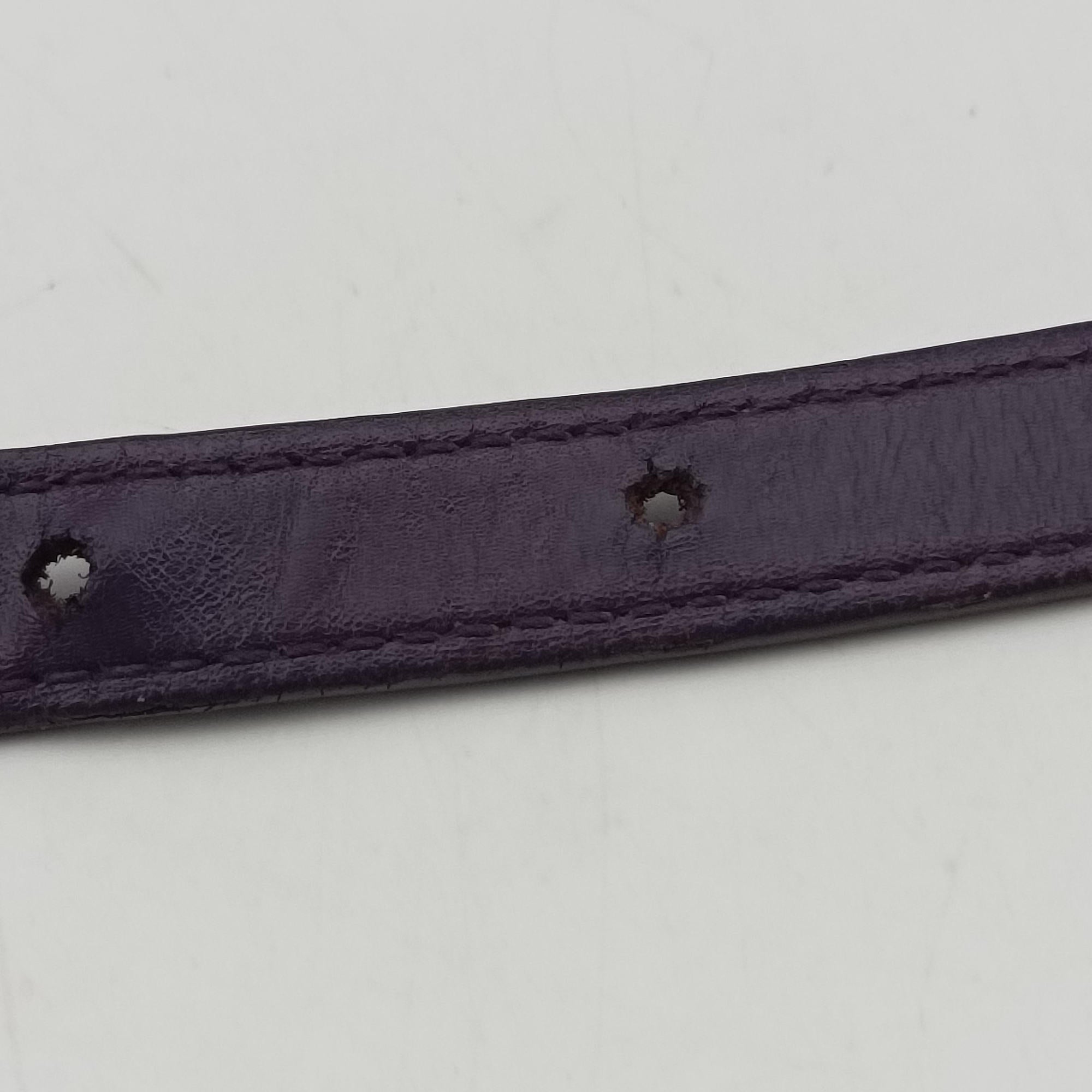 Pre-owned Prada ribbon gather Purple Leather BN1631 shoulderbag | stylenewstar