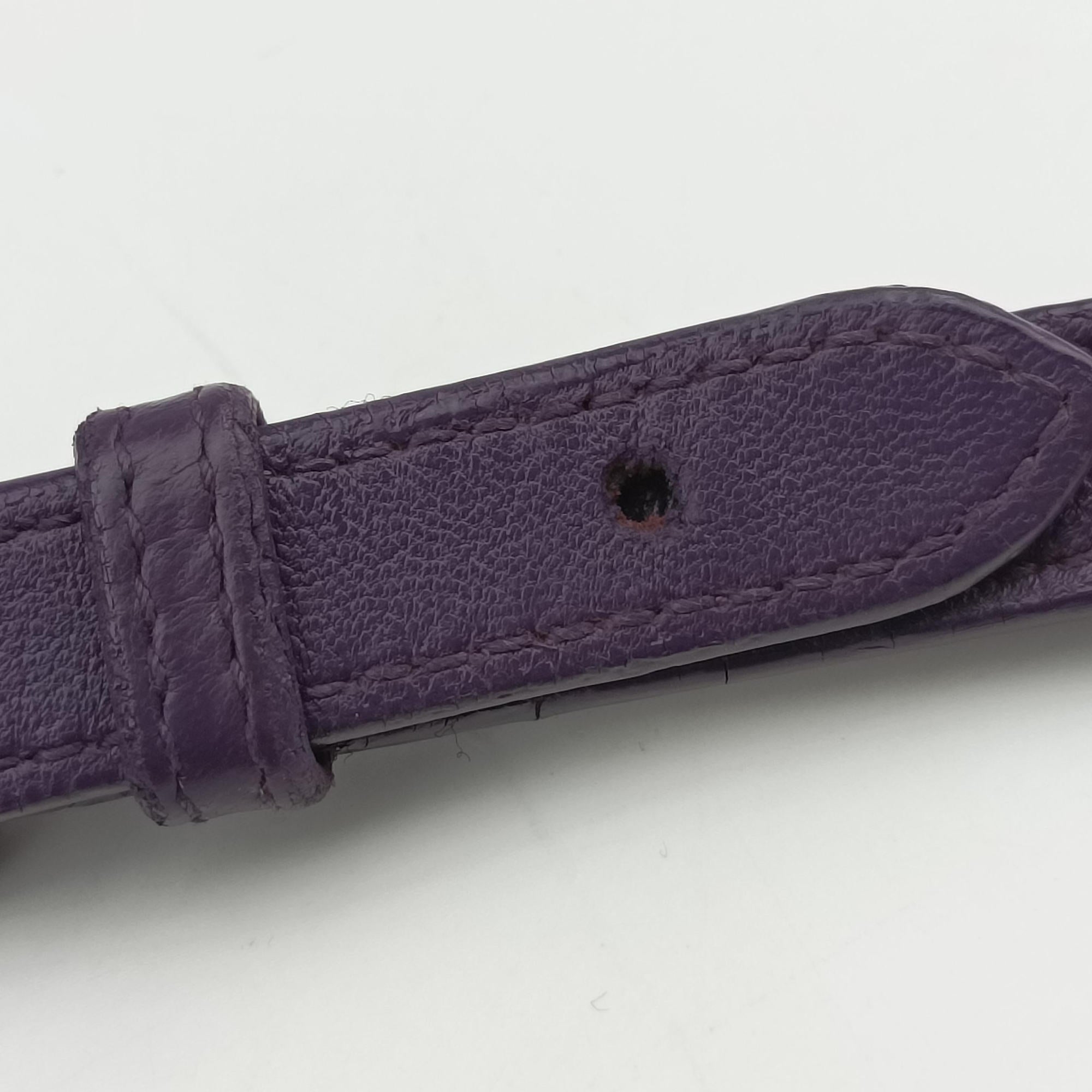 Pre-owned Prada ribbon gather Purple Leather BN1631 shoulderbag | stylenewstar