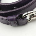 Pre-owned Prada ribbon gather Purple Leather BN1631 shoulderbag | stylenewstar