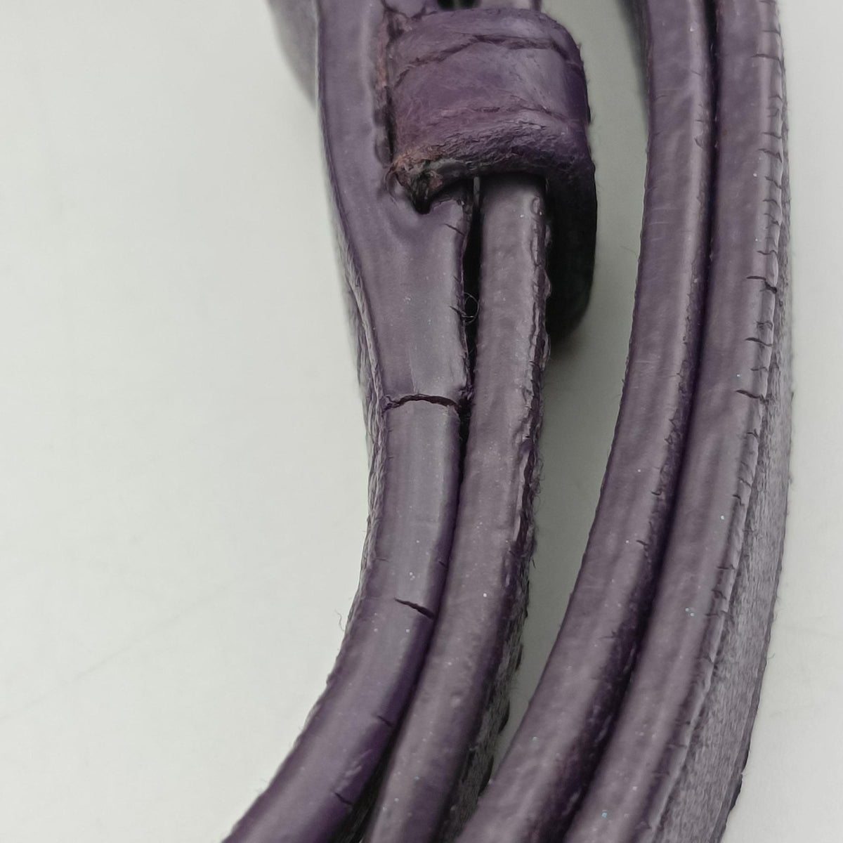 Pre-owned Prada ribbon gather Purple Leather BN1631 shoulderbag | stylenewstar