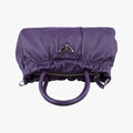 Pre-owned Prada ribbon gather Purple Leather BN1631 shoulderbag | stylenewstar