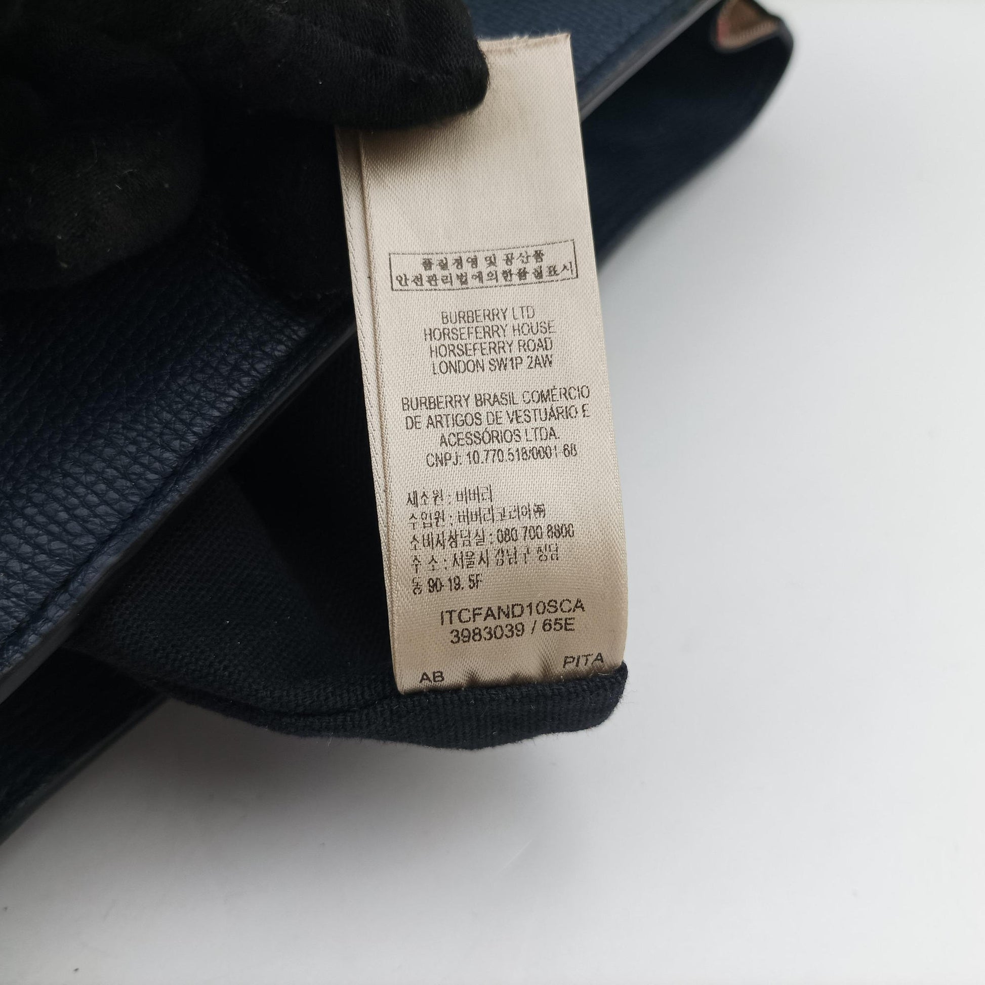 The Banner Navy×Multicolor Leather × Canvas ITCFAND10SCA 3983039/65Eバナー ネイビー×マルチカラー レザー ×キャンバス ITCFAND10SCA 3983039/65E