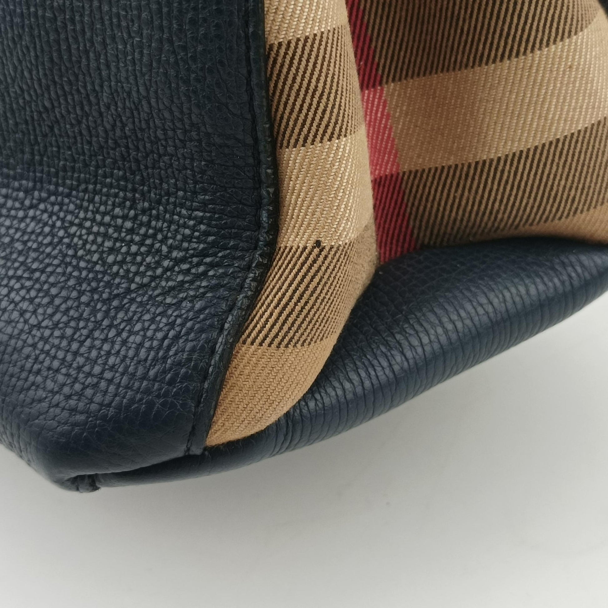 The Banner Navy×Multicolor Leather × Canvas ITCFAND10SCA 3983039/65Eバナー ネイビー×マルチカラー レザー ×キャンバス ITCFAND10SCA 3983039/65E
