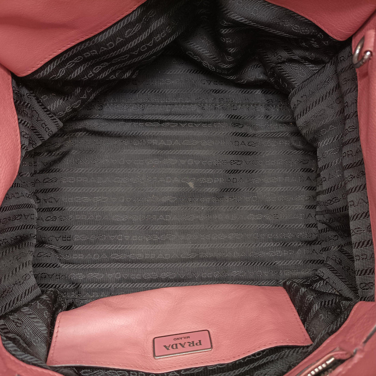 Pre-owned Prada Twin Pocket Winged Tote Pink Leather BN2619 shoulderbag | stylenewstar