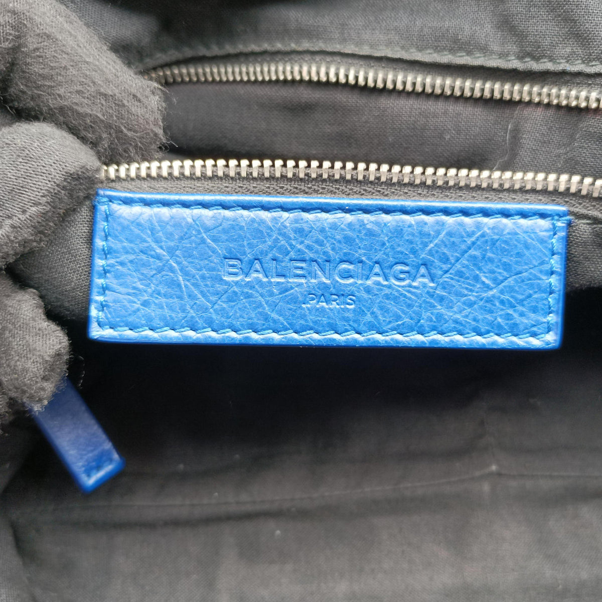 Pre-owned Balenciaga Giant City Blue Lambskin  shoulderbag | stylenewstar