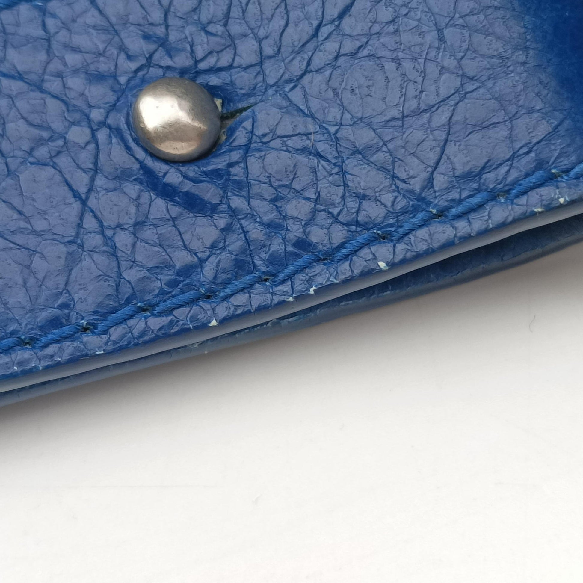 Pre-owned Balenciaga Giant City Blue Lambskin  shoulderbag | stylenewstar